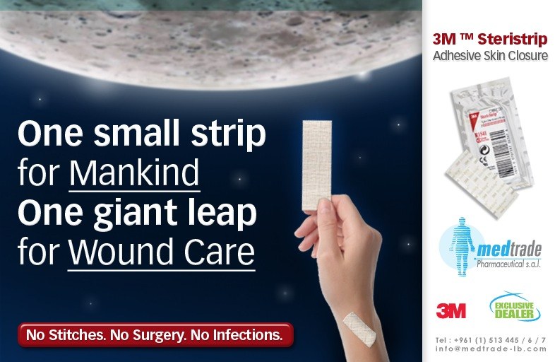 3M Steristrip hero visual: One small strip for Mankind