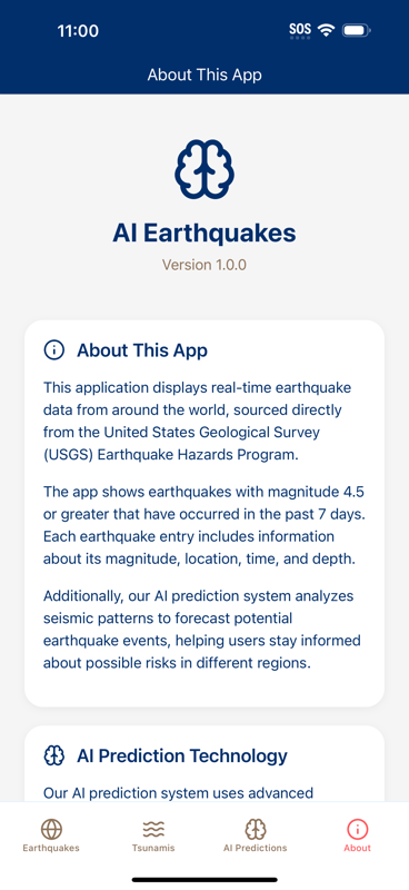 App screenshot of the AI Predictions list