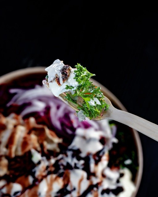 Amir food photography — wraps, salads, and detail shots