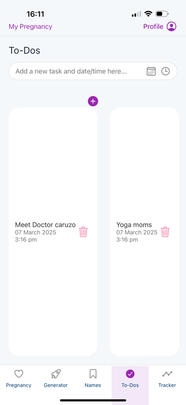 The to-do list feature
