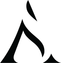 The core AS monogram for Amadeus Sabra, designed to look like a lock of hair.