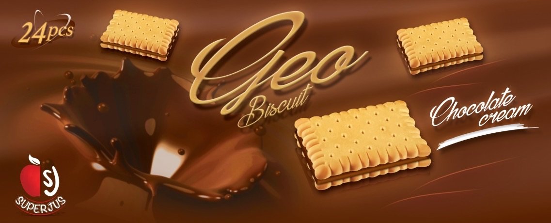 Geo biscuit package side.