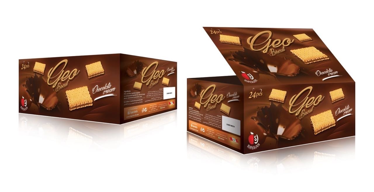 Geo biscuit package.