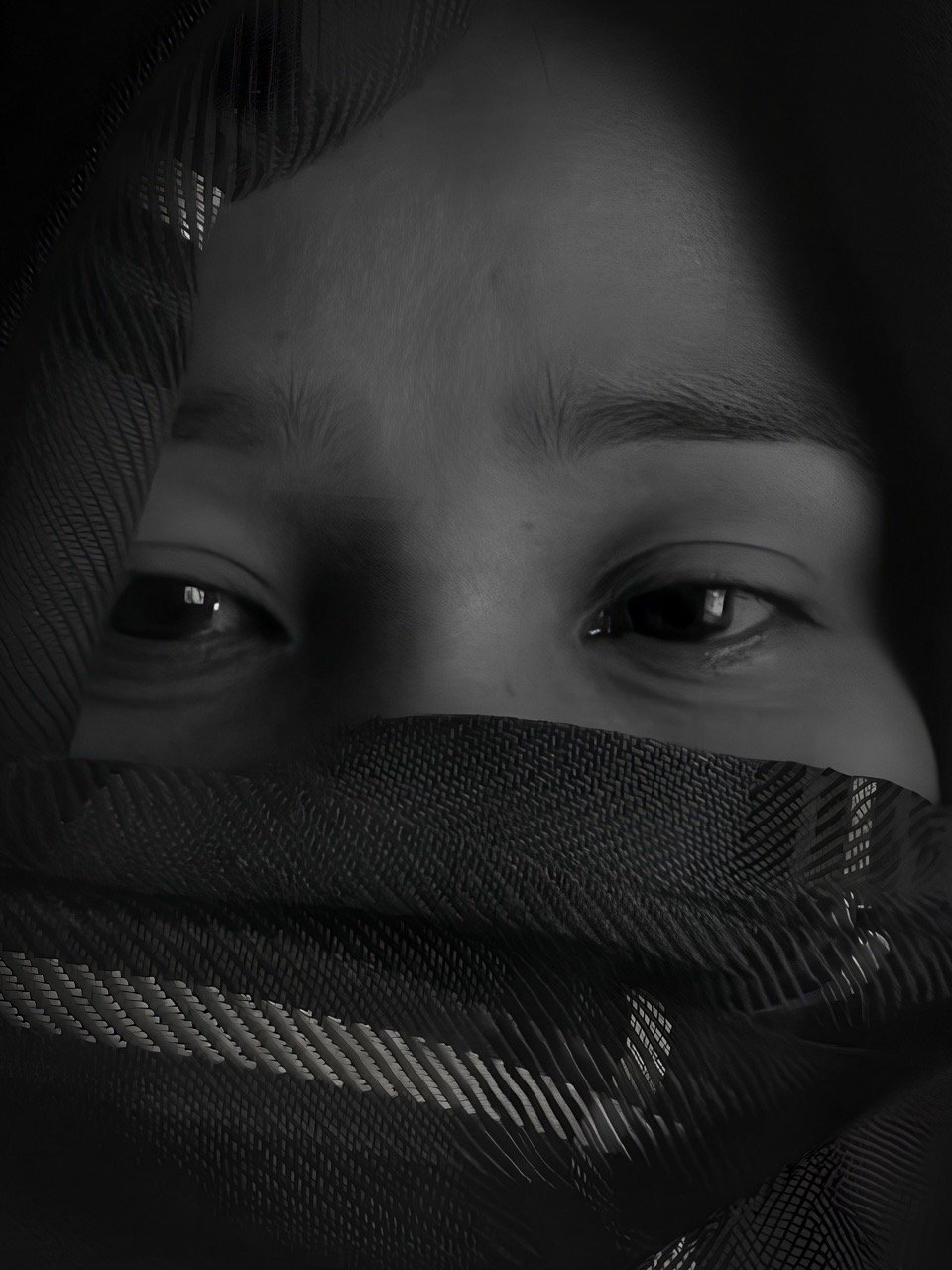 A striking black and white portrait from the Personages collection.