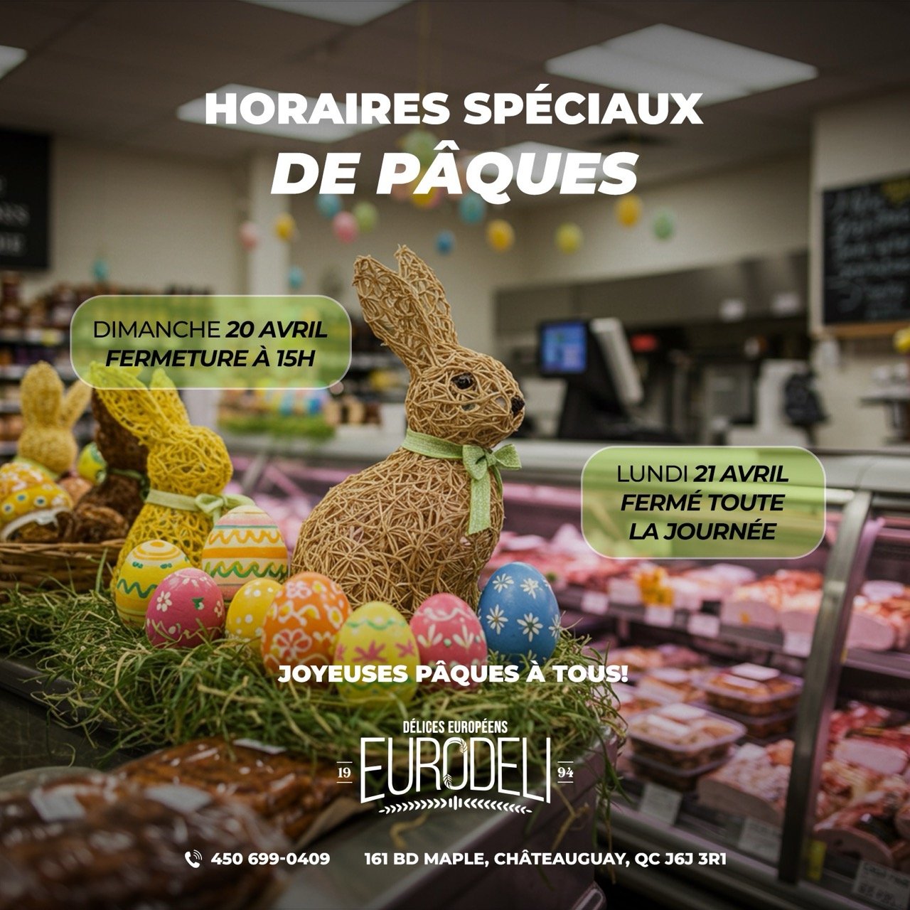 Authentic social media branding for Eurodeli specialty foods.