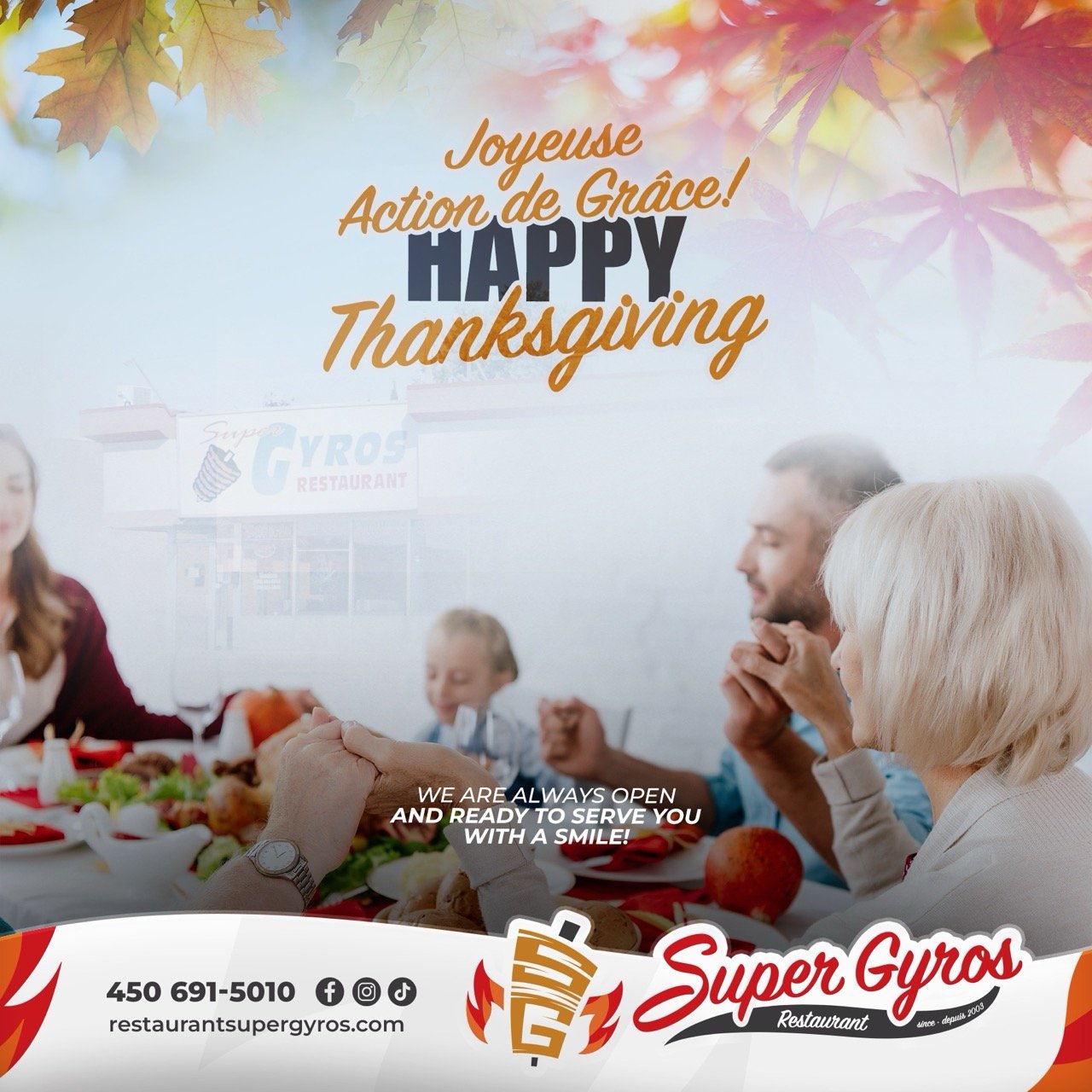 Social media content for Supergyros fast-casual restaurant.