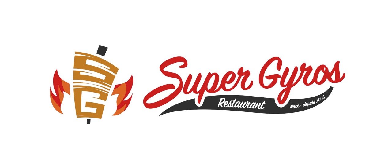 Super Gyros Horizontal Lockup Logo